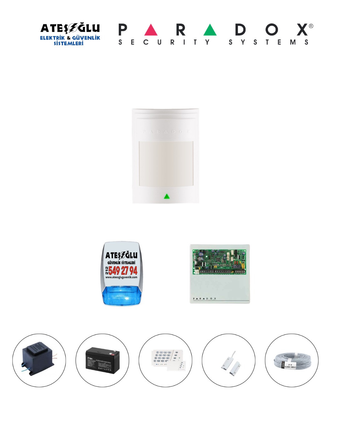 Paradox 1 Dedektörlü Set MONTAJ DAHİL